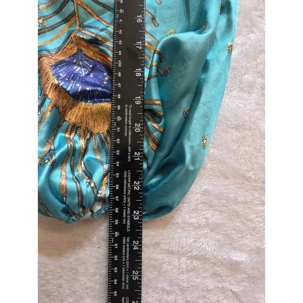 385 Disney Aladdin Jasmine Jumpsuit Costume Girls XS 3T-4T Turquoise Gold